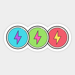 lightning strikes trio Sticker